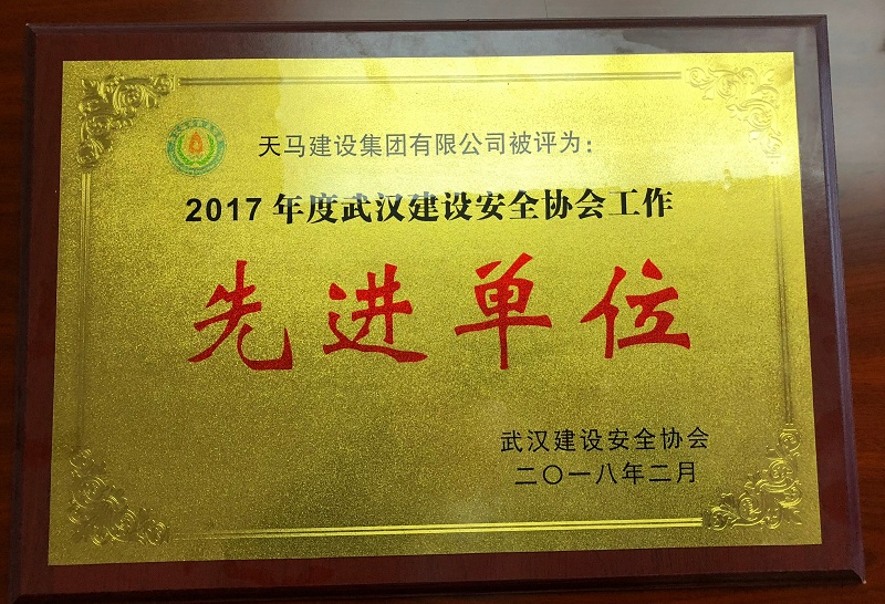 2017年度武汉市建设工程安全文明施工先进单位